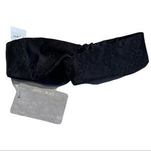 Jimmy Choo silk headband turban top knot elastic hair band New With Tags